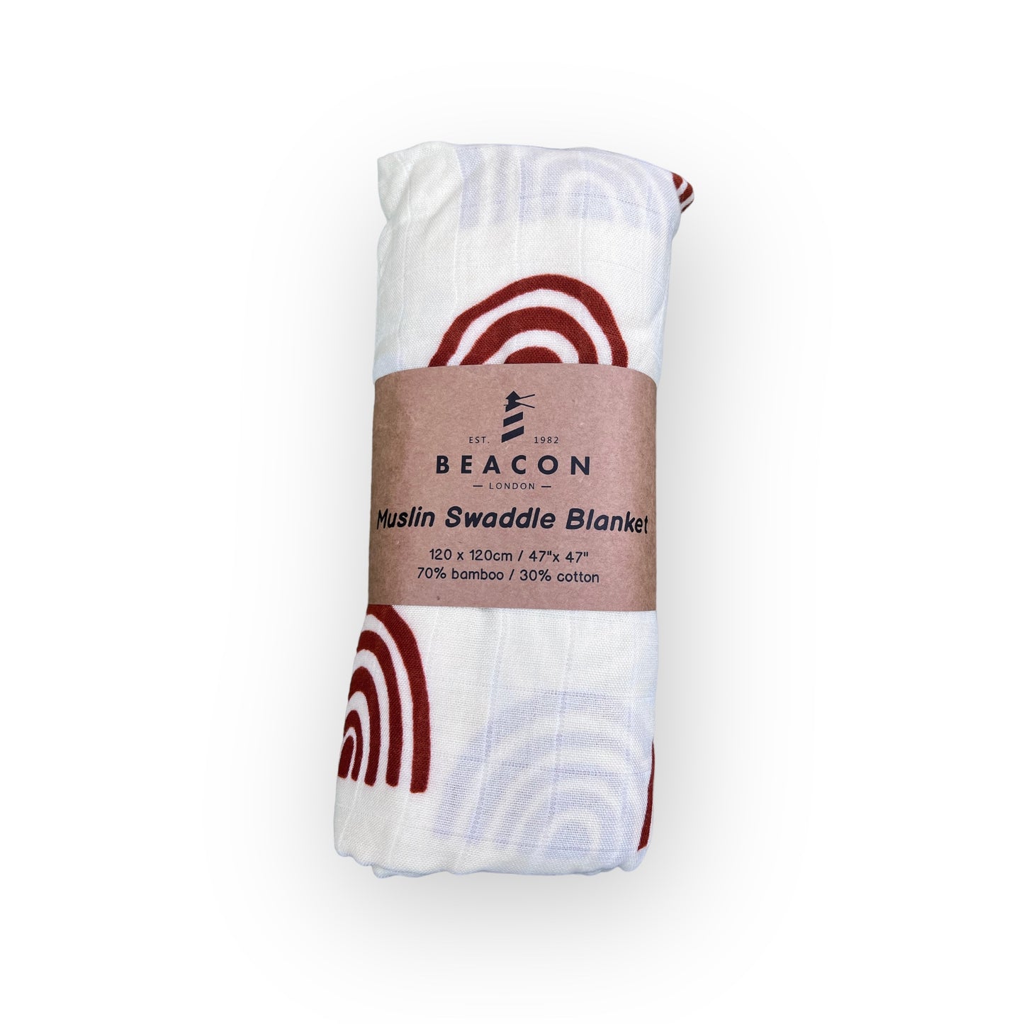 Muslin Bamboo Swaddle Blankets-Blankets-Beacon London-Cream Rainbow-Beacon London