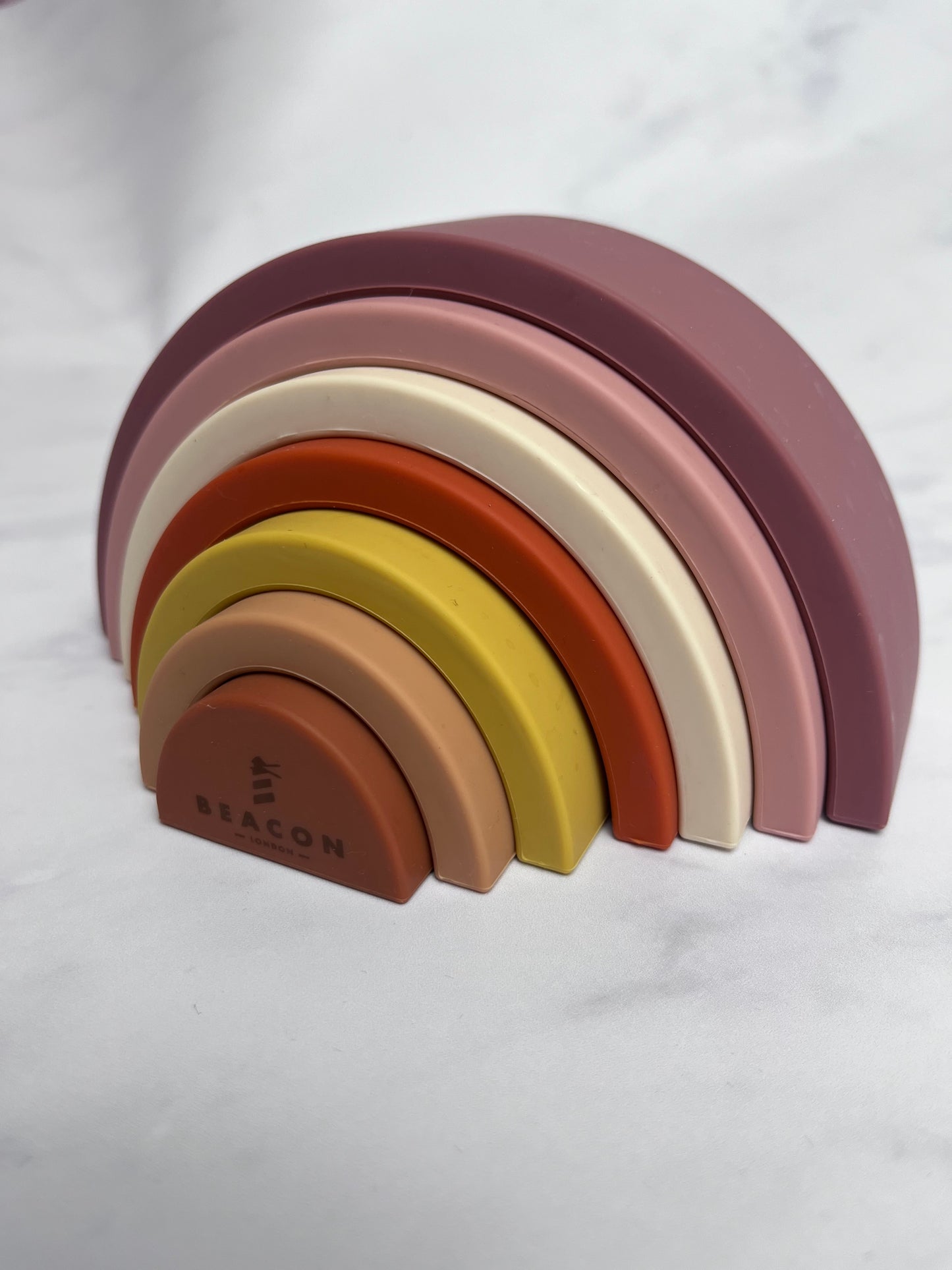 Silicone Stacking Rainbow - Neutrals-Silicone Toys-Beacon London-Neutrals-Beacon London