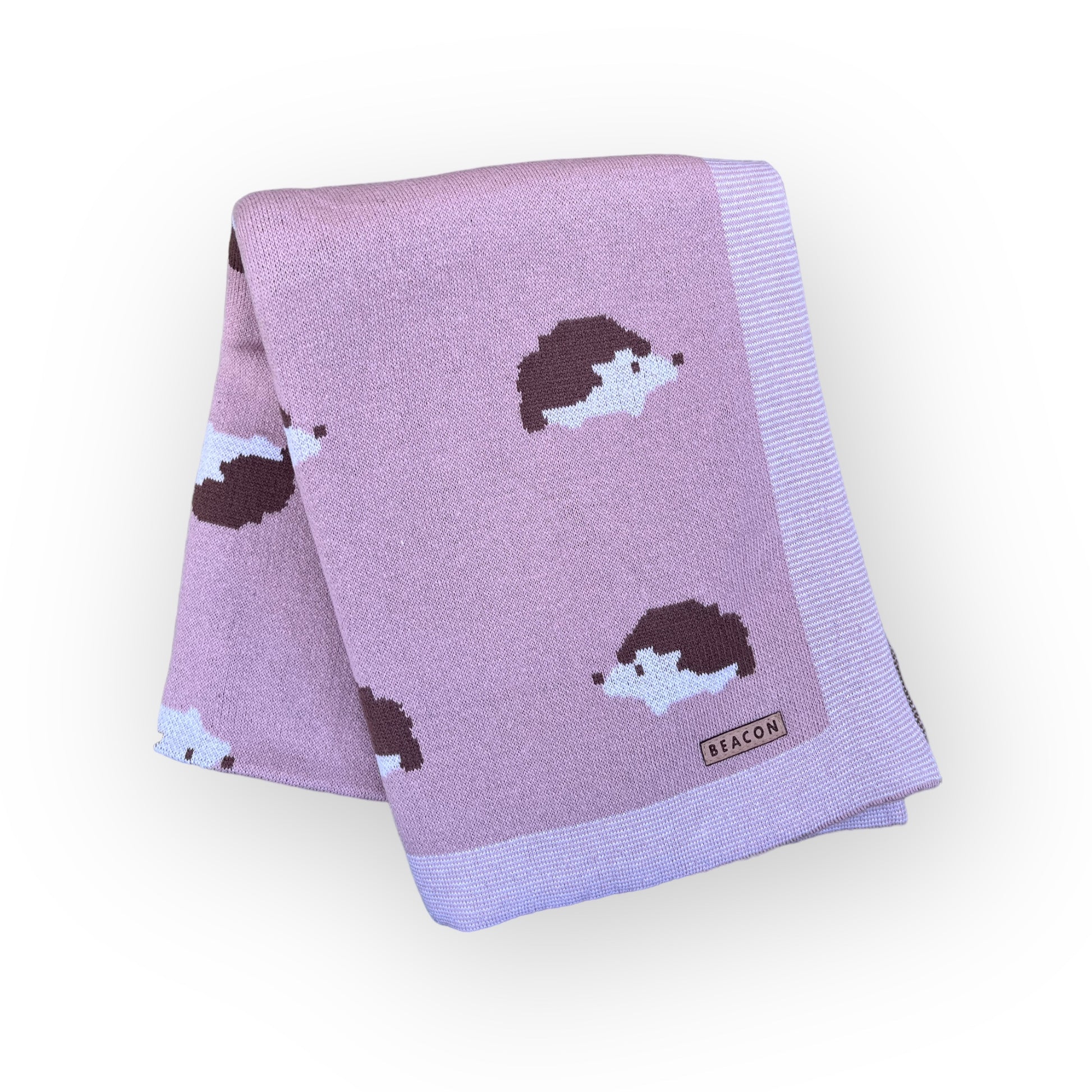 Hedgehog 100% Cotton Blanket-Blankets-Beacon London-Pink Oatmeal-Beacon London