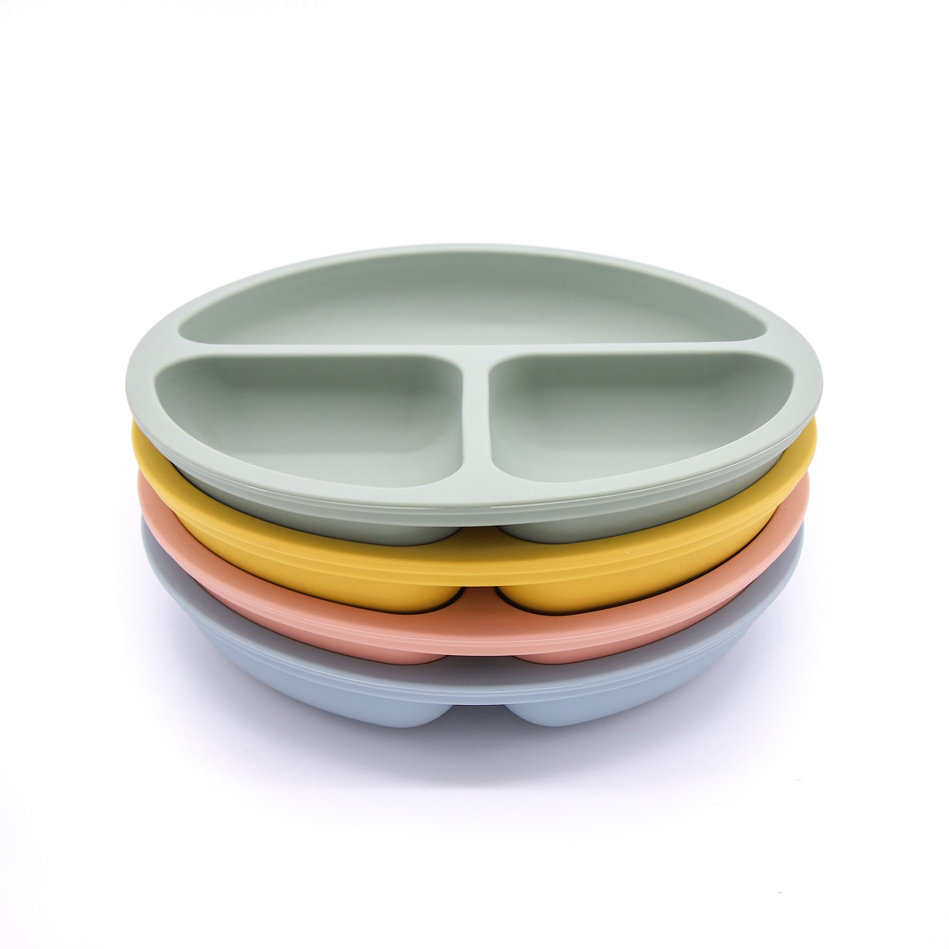 Silicone Plate With Dividers-Dinner Set-Beacon London-Mustard-Beacon London
