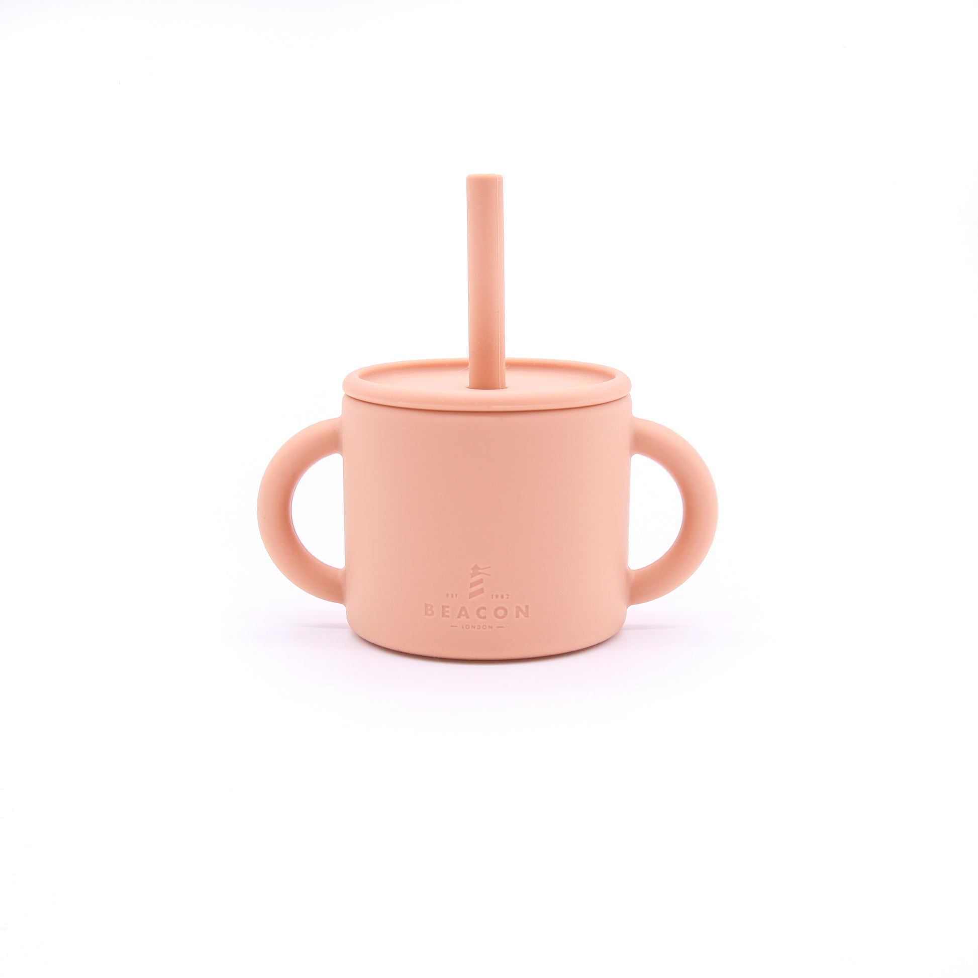 Silicone Cup With Handles and Straw-Drinks-Beacon London-Nude-Beacon London