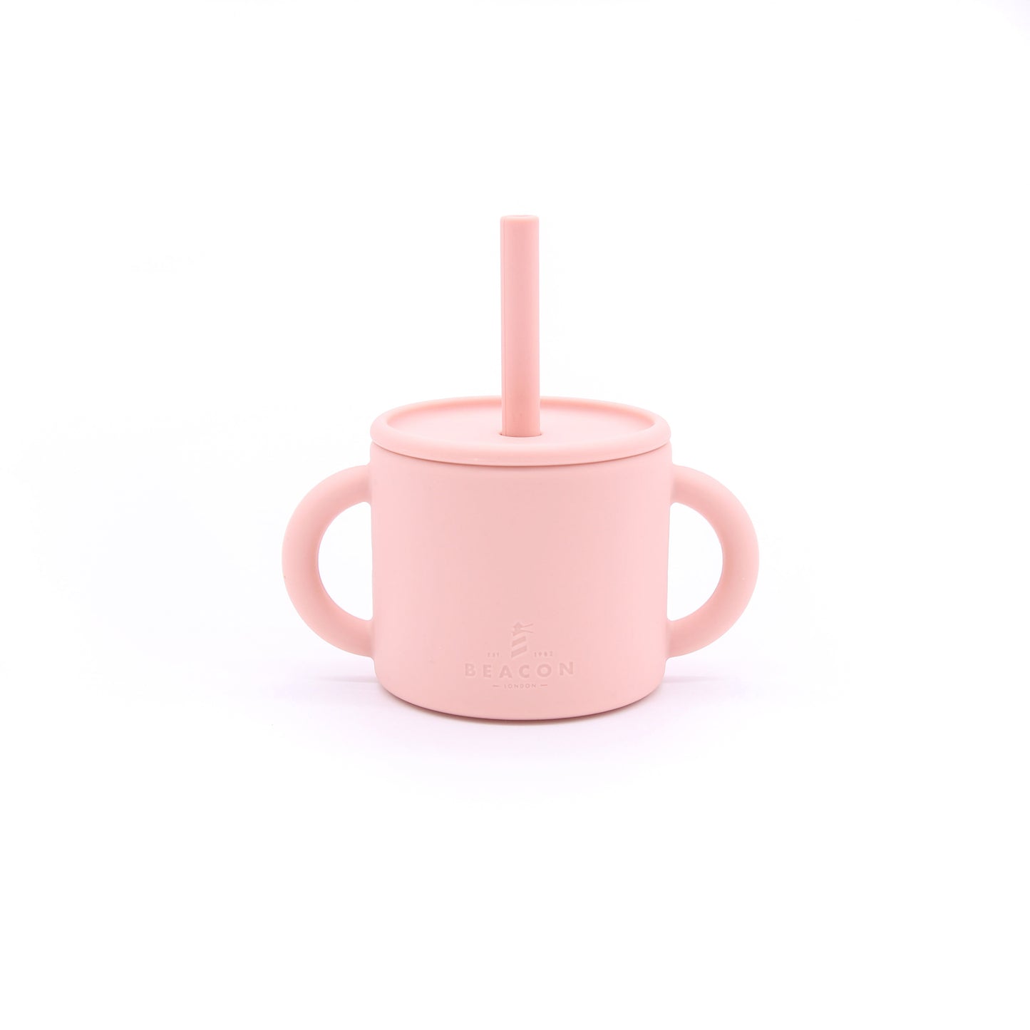 Silicone Cup With Handles and Straw-Drinks-Beacon London-Blush-Beacon London