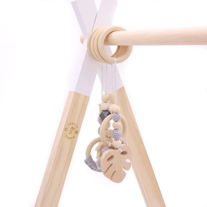 White Wooden Baby Play Gym With Carry Case-Wooden Play Gym-Beacon London-Beacon London