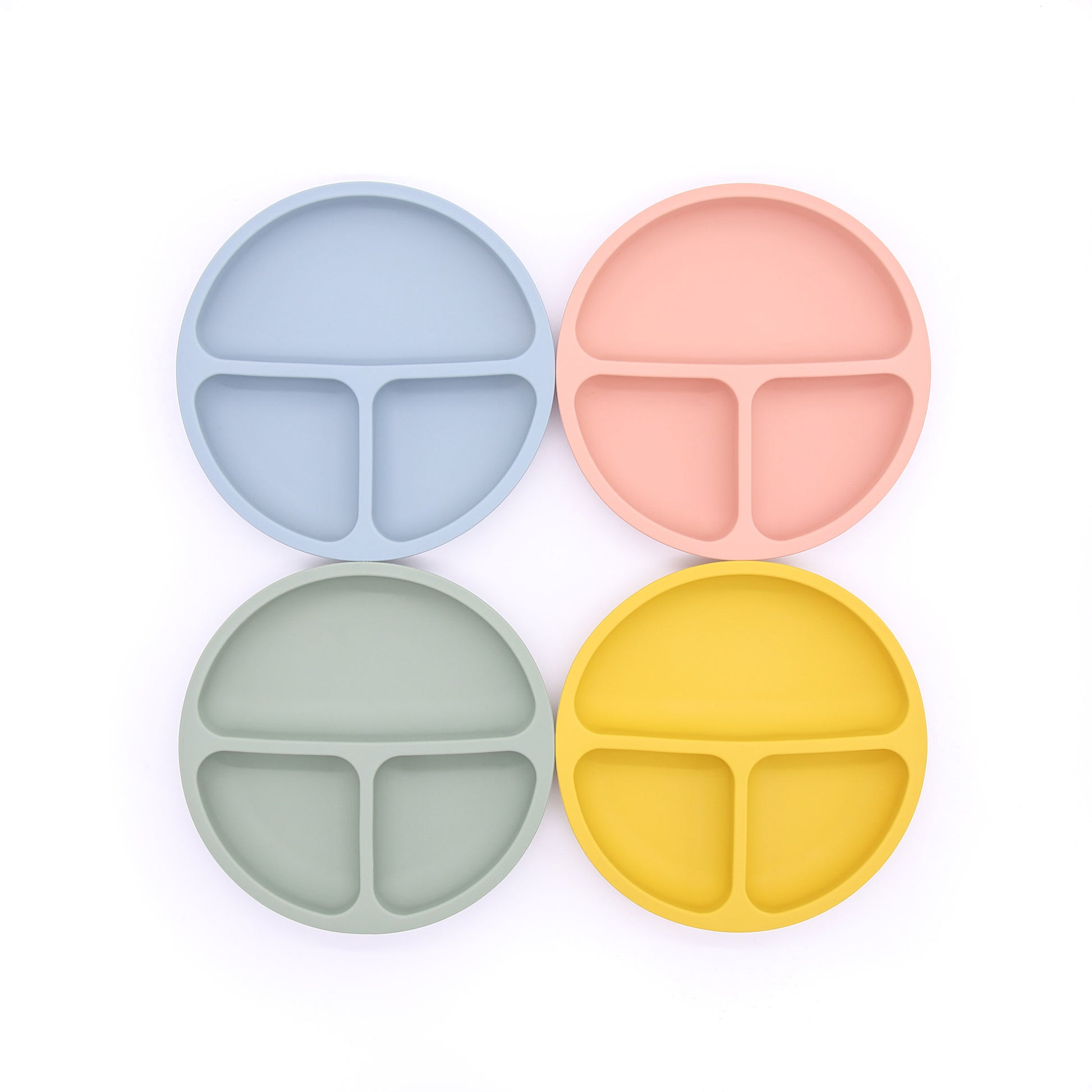 Silicone Plate With Dividers-Dinner Set-Beacon London-Pack of 4-Beacon London