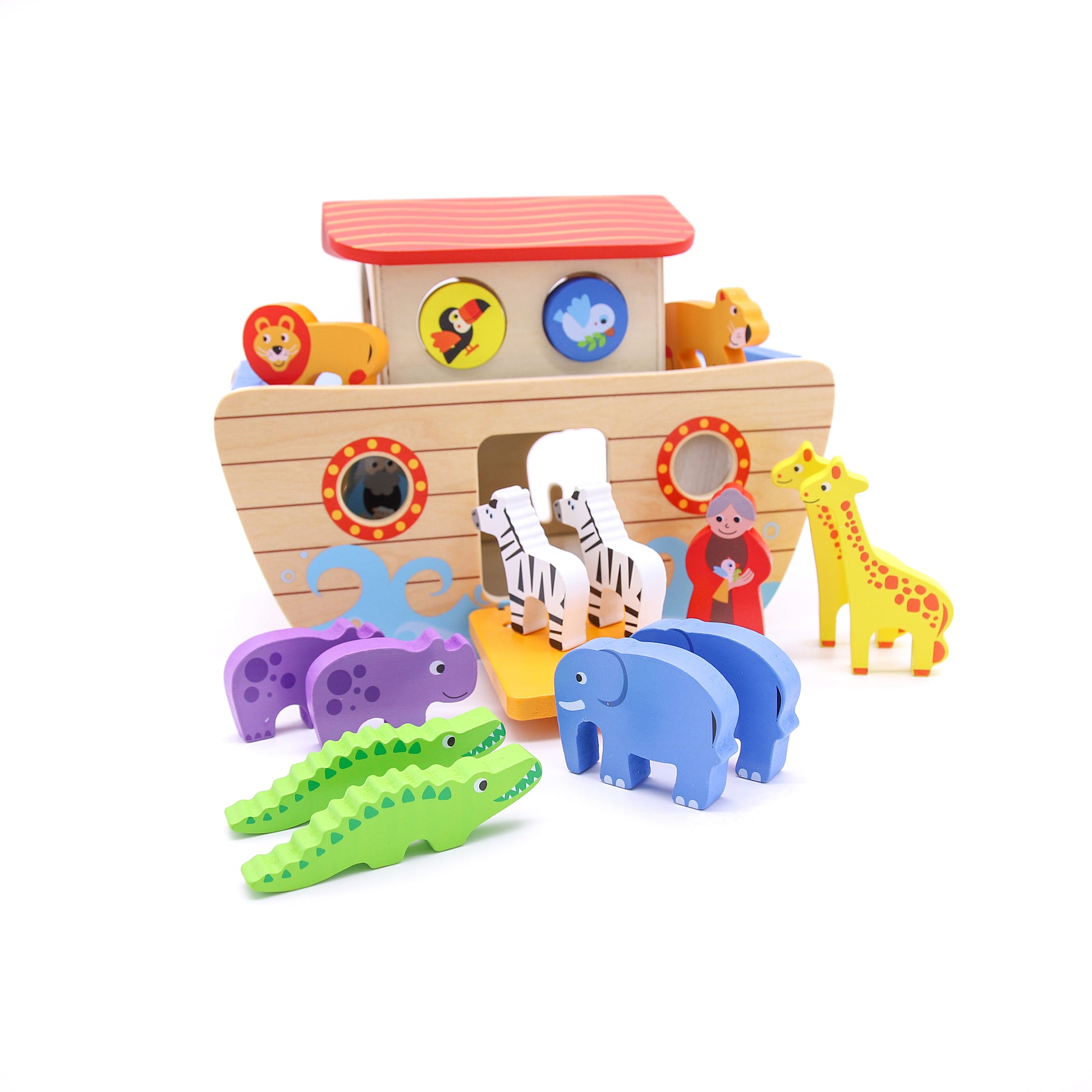 Wooden Noahs Ark With Animals-Wooden Toys-Beacon London-Beacon London